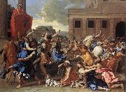 POUSSIN, Nicolas The Rape of the Sabine Women sg Norge oil painting reproduction